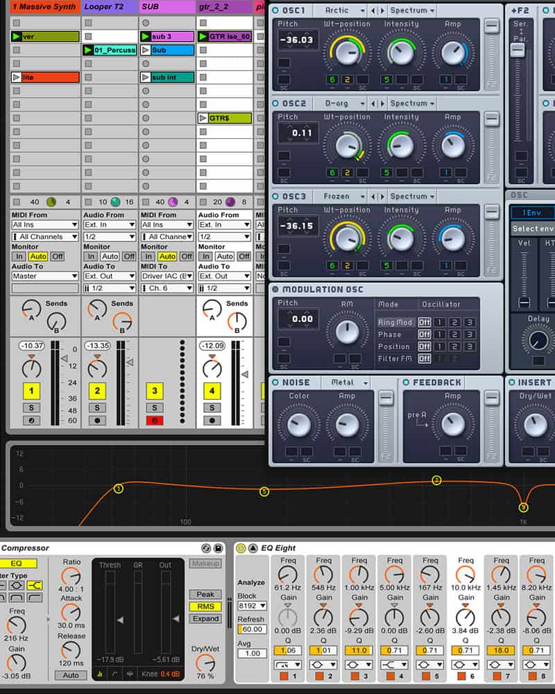 daw sequencer midi e audio mixing